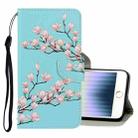 For iPhone SE 2022 / SE 2020 / 8 / 7 3D Colored Drawing Horizontal Flip PU Leather Case with Holder & Card Slots & Wallet(Magnolia) - 1