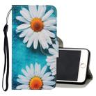 For iPhone 8 Plus / 7 Plus 3D Colored Drawing Horizontal Flip PU Leather Case with Holder & Card Slots & Wallet(Chrysanthemum) - 1