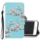 For iPhone 8 Plus / 7 Plus 3D Colored Drawing Horizontal Flip PU Leather Case with Holder & Card Slots & Wallet(Magnolia) - 1