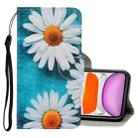 For iPhone 11 3D Colored Drawing Horizontal Flip PU Leather Case with Holder & Card Slots & Wallet(Chrysanthemum) - 1