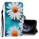 For iPhone 11 Pro 3D Colored Drawing Horizontal Flip PU Leather Case with Holder & Card Slots & Wallet(Chrysanthemum) - 1