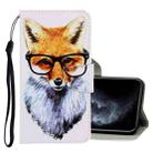 For iPhone 11 Pro 3D Colored Drawing Horizontal Flip PU Leather Case with Holder & Card Slots & Wallet(Fox) - 1