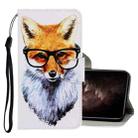 For iPhone 11 Pro Max 3D Colored Drawing Horizontal Flip PU Leather Case with Holder & Card Slots & Wallet(Fox) - 1