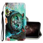 For iPhone 11 Pro Max 3D Colored Drawing Horizontal Flip PU Leather Case with Holder & Card Slots & Wallet(Green Eyes) - 1