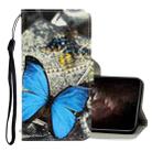 For iPhone 11 Pro Max 3D Colored Drawing Horizontal Flip PU Leather Case with Holder & Card Slots & Wallet(A Butterfly) - 1