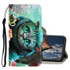 For iPhone X / XS 3D Colored Drawing Horizontal Flip PU Leather Case with Holder & Card Slots & Wallet(Green Eyes) - 1