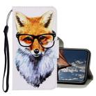 For iPhone XS Max 3D Colored Drawing Horizontal Flip PU Leather Case with Holder & Card Slots & Wallet(Fox) - 1