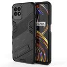 For OPPO Realme 8i Punk Armor 2 in 1 PC + TPU Shockproof Phone Case with Invisible Holder(Black) - 1