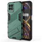 For OPPO Realme 8i Punk Armor 2 in 1 PC + TPU Shockproof Phone Case with Invisible Holder(Green) - 1