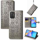 For Honor Play 5T Youth Cat and Dog Embossed Horizontal Flip Phone Leather Case with Holder & Card Slot & Wallet & Lanyard(Grey) - 1