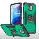 For Motorola Moto G Power (2021) Magnetic Armor Shockproof TPU + PC Phone Case with Metal Ring Holder(Dark Green) - 1