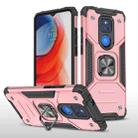 For Motorola Moto G Play (2021) Magnetic Armor Shockproof TPU + PC Phone Case with Metal Ring Holder(Rose Gold) - 1