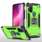 For Motorola One Hyper Magnetic Armor Shockproof TPU + PC Phone Case with Metal Ring Holder(Green) - 1