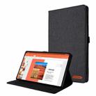 For OPPO Realme Pad 10.4 Horizontal Flip TPU + Fabric PU Leather Tablet Protective Case with Name Card Clip(Black) - 1