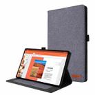 For OPPO Realme Pad 10.4 Horizontal Flip TPU + Fabric PU Leather Tablet Protective Case with Name Card Clip(Grey) - 1