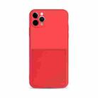 Liquid Silicone Skin Feel Shockproof Phone Case with Card Slot For iPhone 11 Pro(Red) - 1