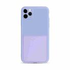 Liquid Silicone Skin Feel Shockproof Phone Case with Card Slot For iPhone 11 Pro Max(Light Purple) - 1