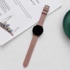 For Samsung Galaxy Watch4 40mm / 44mm Sewing Leather Strap Watch Band(Pink Brown) - 1