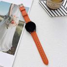 For Samsung Galaxy Watch4 40mm / 44mm Lychee Texture Leather Strap Watch Band(Orange) - 1