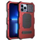 For iPhone 12 Pro Max Camshield Shockproof Life Waterproof Dustproof Metal Case with Holder(Red) - 1