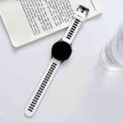 For Samsung Galaxy Watch4 40mm / 44mm Two-color Silicone Strap Watch Band(White Black) - 1