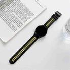 For Samsung Galaxy Watch4 40mm / 44mm Two-color Silicone Strap Watch Band(Black Yellow) - 1