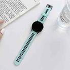 For Samsung Galaxy Watch4 40mm / 44mm Two-color Silicone Strap Watch Band(Green Black) - 1