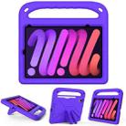 For iPad mini 6 Handle Portable EVA Shockproof Tablet Case with Triangle Holder(Purple) - 1