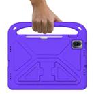 For Xiaomi Pad 5 / Pad 5 Pro Handle Portable EVA Shockproof Tablet Case with Triangle Holder(Purple) - 5