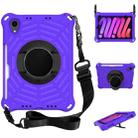 For iPad mini 6 Spider King EVA Tablet Case with Shoulder Strap & Holder & Pen Slot(Purple) - 1