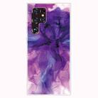 For Samaung Galaxy S22 Ultra 5G Marble Pattern Shockproof TPU Phone Case(Abstract Purple) - 1