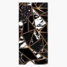 For Samaung Galaxy S22 Ultra 5G Marble Pattern Shockproof TPU Phone Case(Rhombus Black) - 1