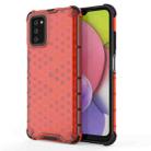 For Samsung Galaxy A03s 166mm Shockproof Honeycomb PC + TPU Phone Case(Red) - 1