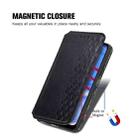 For Doogee N40 Pro Cubic Grid Pressed Horizontal Flip Magnetic Leather Case with Holder & Card Slots & Wallet(Black) - 6