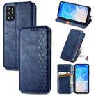 For Doogee N40 Pro Cubic Grid Pressed Horizontal Flip Magnetic Leather Case with Holder & Card Slots & Wallet(Blue) - 1