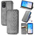 For Doogee N40 Pro Cubic Grid Pressed Horizontal Flip Magnetic Leather Case with Holder & Card Slots & Wallet(Grey) - 1