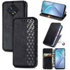 For Infinix Zero 8 Cubic Grid Pressed Horizontal Flip Magnetic Leather Case with Holder & Card Slots & Wallet(Black) - 1