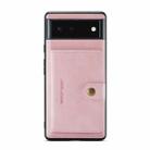 For Google Pixel 6 Pro JEEHOOD Retro Magnetic Detachable Phone Protective Case(Pink) - 1