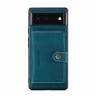 For Google Pixel 6 Pro JEEHOOD Retro Magnetic Detachable Phone Protective Case(Blue) - 1