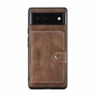 For Google Pixel 6 Pro JEEHOOD Retro Magnetic Detachable Phone Protective Case(Brown) - 1