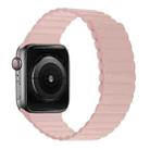 Silicone Magnetic Integrated Short Strap Watch Band For Apple Watch Series 8&7 41mm / SE 2&6&SE&5&4 40mm / 3&2&1 38mm(Pink) - 1