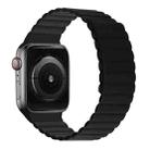 Silicone Magnetic Integrated Short Strap Watch Band For Apple Watch Series 8&7 41mm / SE 2&6&SE&5&4 40mm / 3&2&1 38mm(Black) - 1