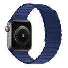 Silicone Magnetic Integrated Short Strap Watch Band For Apple Watch Series 8&7 41mm / SE 2&6&SE&5&4 40mm / 3&2&1 38mm(Blue) - 1