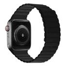 Silicone Magnetic Integrated Short Strap Watch Band For Apple Watch Series 8&7 45mm / SE 2&6&SE&5&4 44mm / 3&2&1 42mm(Black) - 1