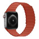 Silicone Magnetic Integrated Short Strap Watch Band For Apple Watch Series 8&7 45mm / SE 2&6&SE&5&4 44mm / 3&2&1 42mm(Red) - 1