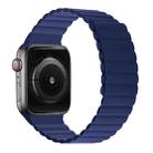 Silicone Magnetic Integrated Short Strap Watch Band For Apple Watch Series 8&7 45mm / SE 2&6&SE&5&4 44mm / 3&2&1 42mm(Blue) - 1