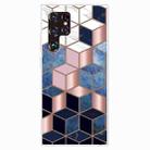 For Samaung Galaxy S22 Ultra 5G Abstract Marble Pattern TPU Phone Protective Case(Cube) - 1