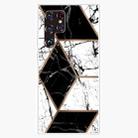 For Samaung Galaxy S22 Ultra 5G Abstract Marble Pattern TPU Phone Protective Case(Black and White) - 1