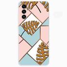 For Samsung Galaxy A13 5G Abstract Marble Pattern TPU Phone Protective Case(Blue Pink Plaid) - 1