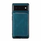 For Google Pixel 6 JEEHOOD Magnetic Zipper Horizontal Flip Phone Leather Case(Blue) - 1